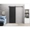 Sartodoors Sturdy Barn Door 32 x 80in, Quadro 4111 Matte Black, 6.6FT Rail Hangers Heavy Hardware Set QUADRO4111BD-B-BLK-32 - alternate 3